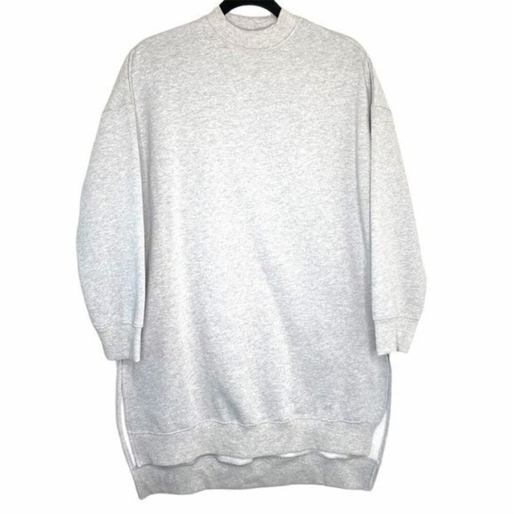 NYTT Gray Copenhagen Longline Lagenlook Crewneck Sweatshirt XS